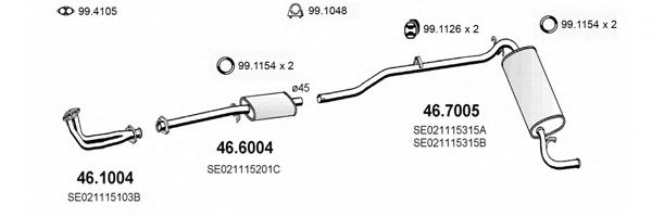ASSO ART2315 Exhaust System